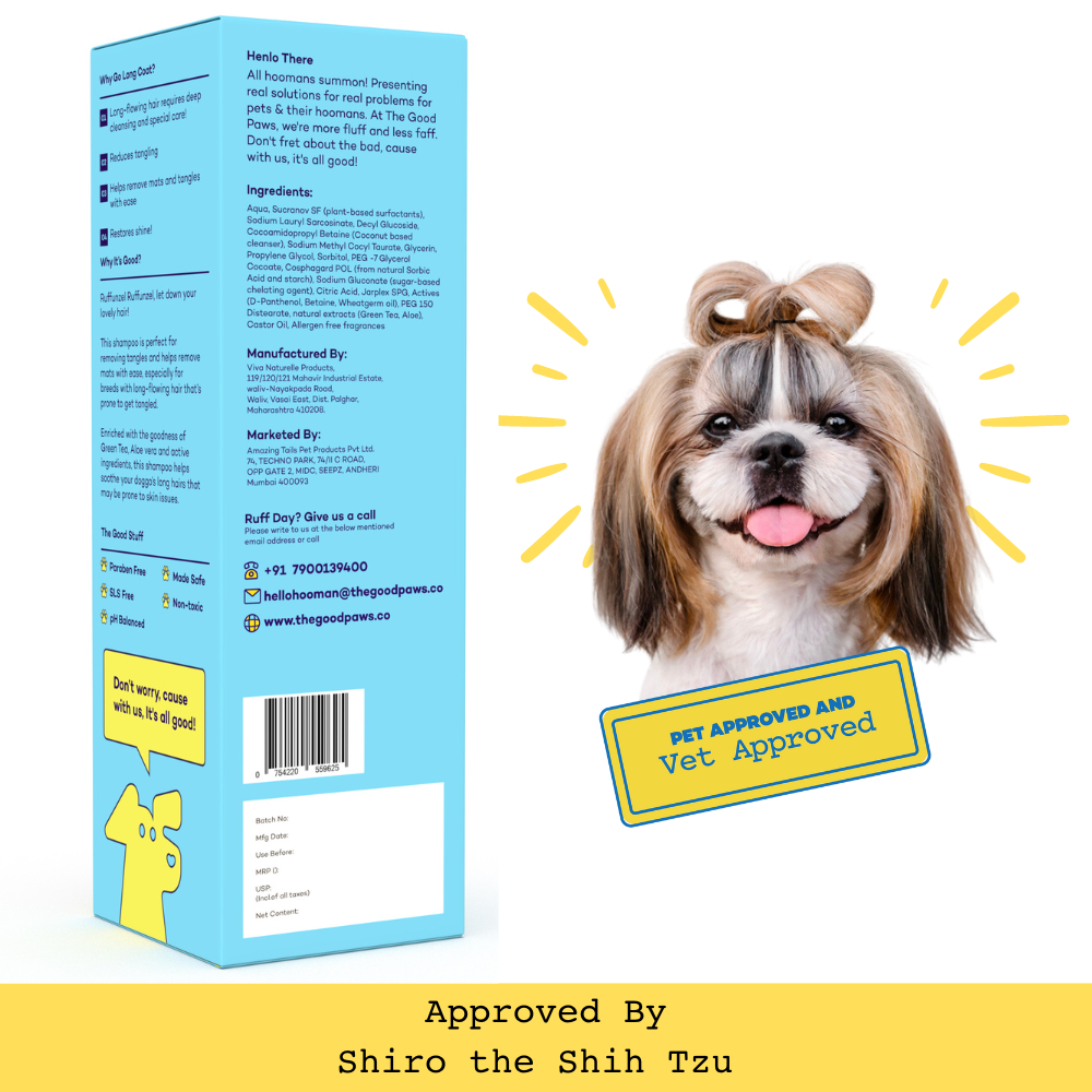 Ruffunzel Long Coat Dog Shampoo for Shih Tzu, Reduces Tangles
