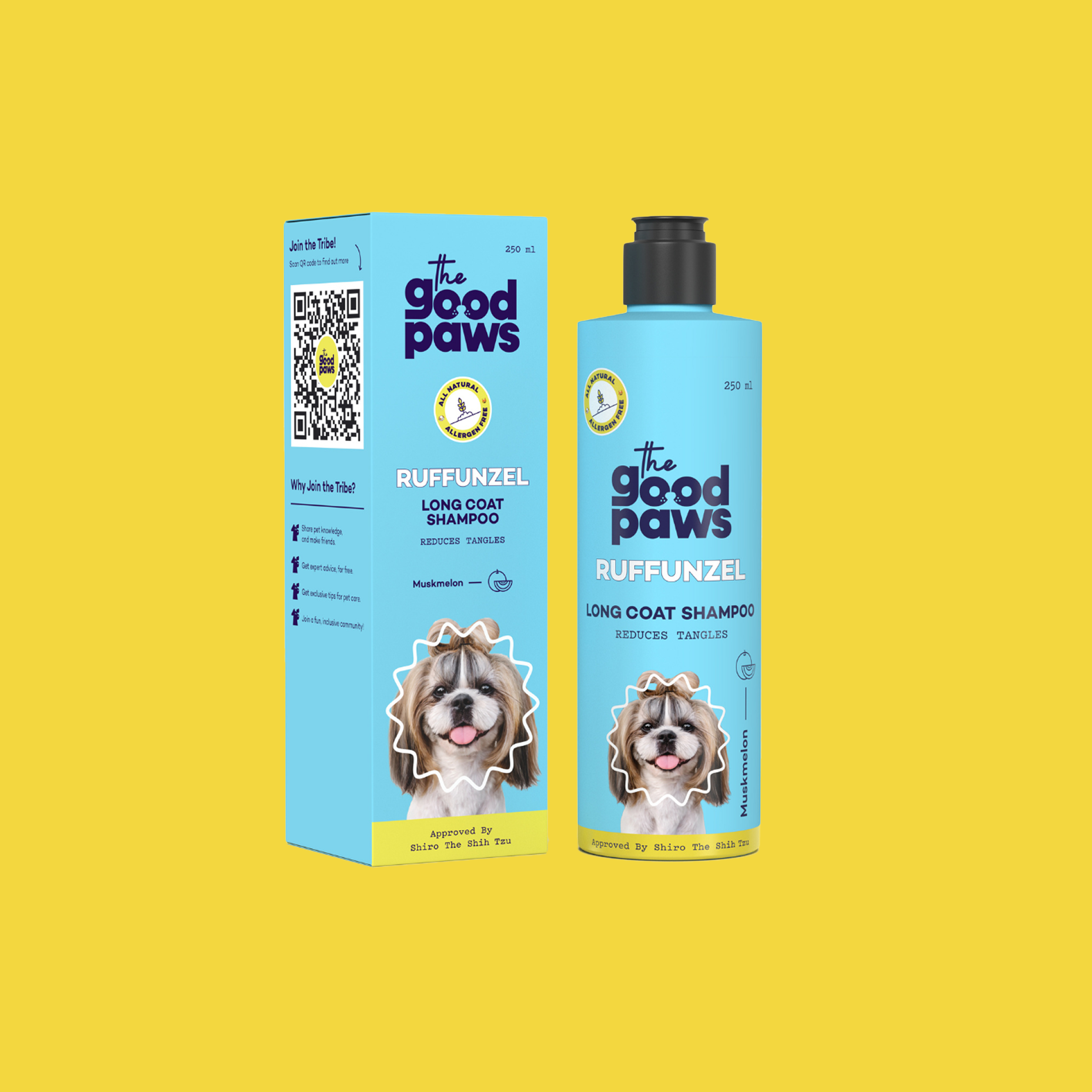 Ruffunzel Long Coat Dog Shampoo for Shih Tzu, Reduces Tangles
